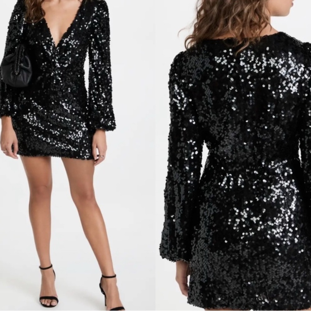 Elegant Black Sequin Dress